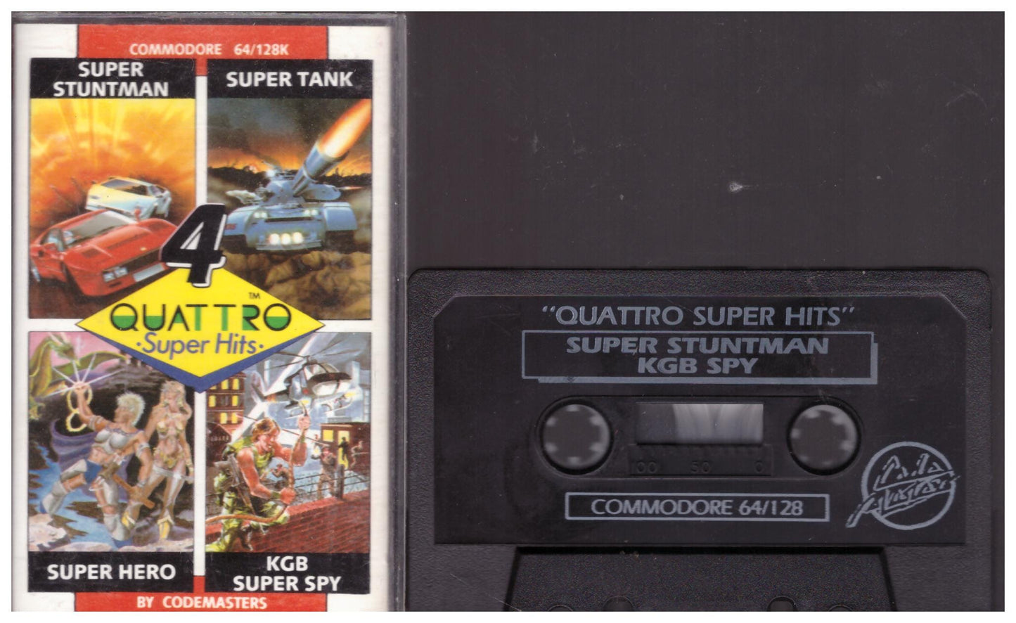4 Quattro Super Hits for Commodore 64 from Codemasters (1347)