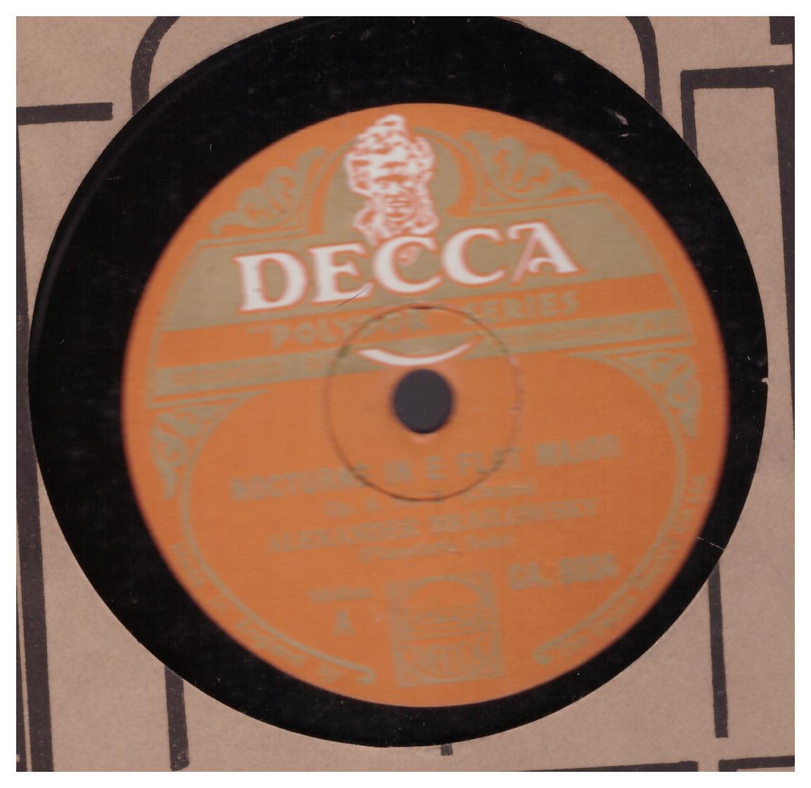 Chopin: Nocturne In E Flat Major Op. 9 No. 2/Waltz In A Flat Major, Op. 34 from Decca (CA. 8034)
