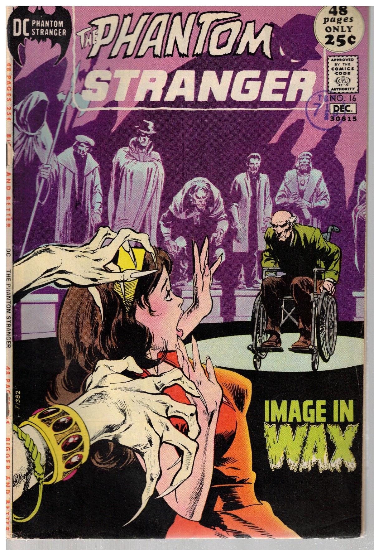 The Phantom Stranger #16 (December 1971) DC Comics – Image in Wax – Good/Very Good 3.0 – Bronze Age Horror