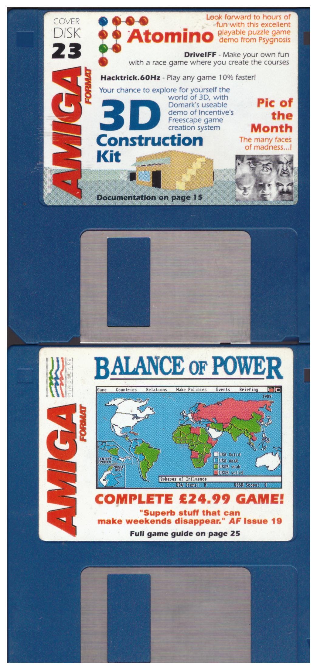 Amiga Format Issue 23 June 1991 Coverdisks for Commodore Amiga