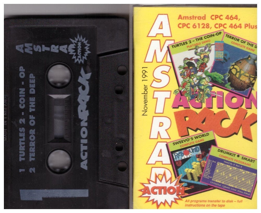 Amstrad Action 8 Nov 91 Covertape for Amstrad CPC