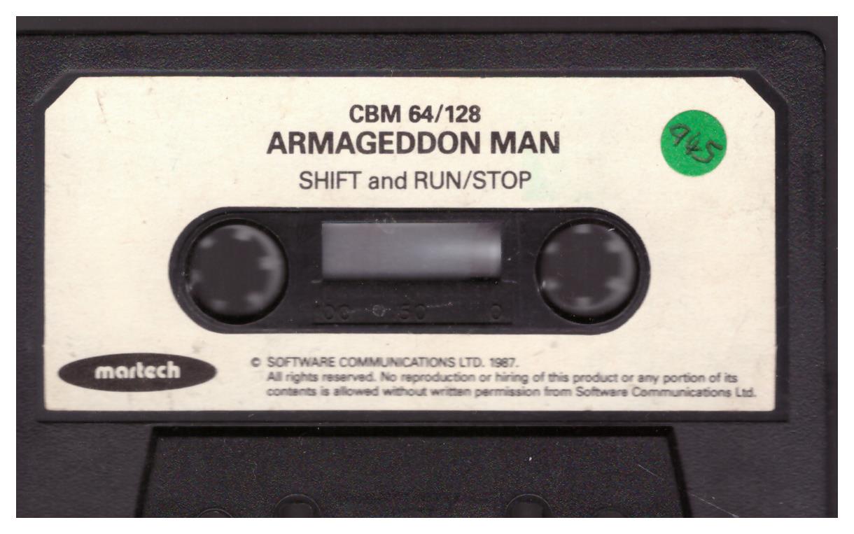 The Armageddon Man Tape Only for Commodore 64 by Martech