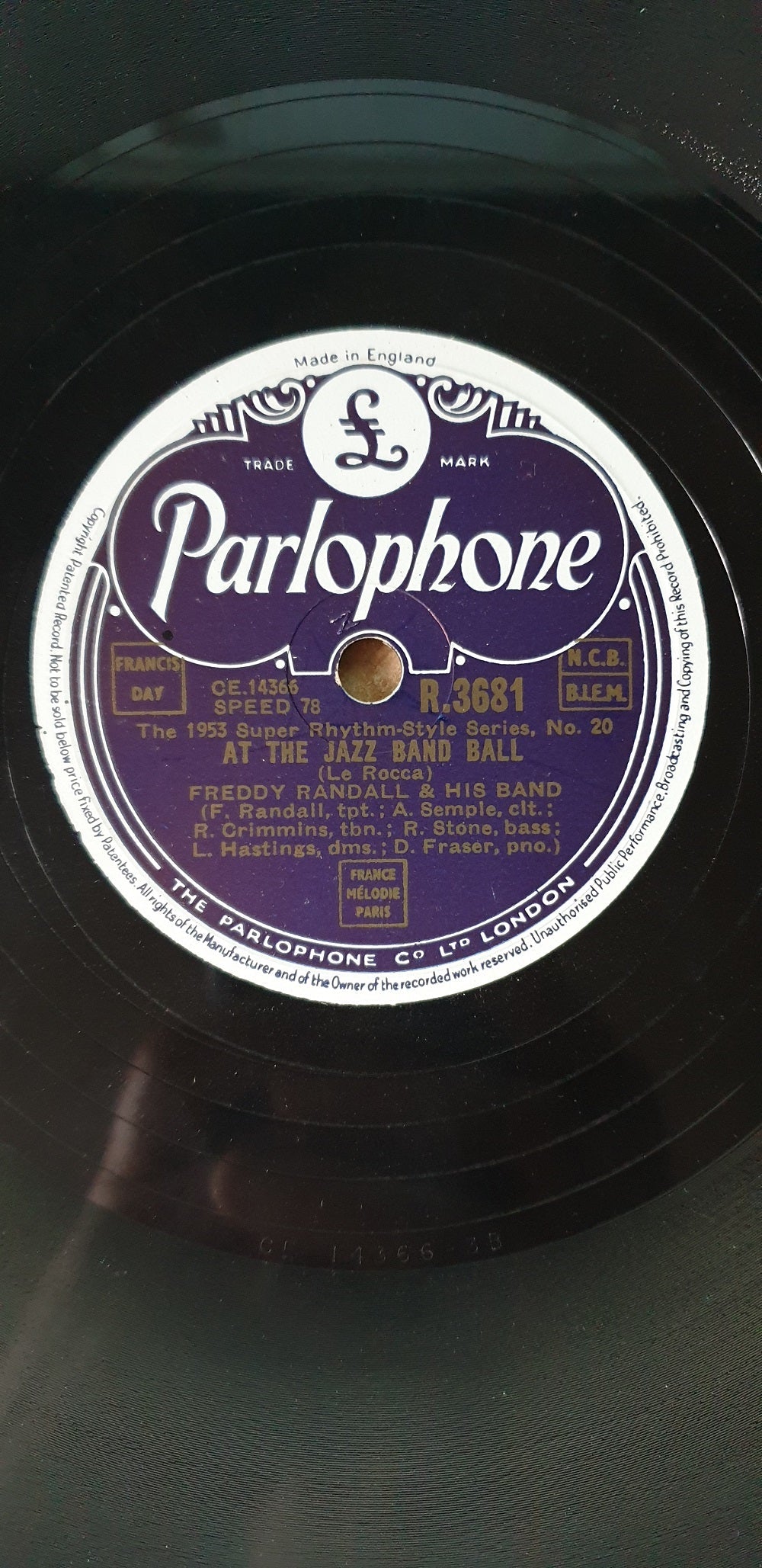 Freddy Randall At The Jazz Band Ball 78RPM Parlophone