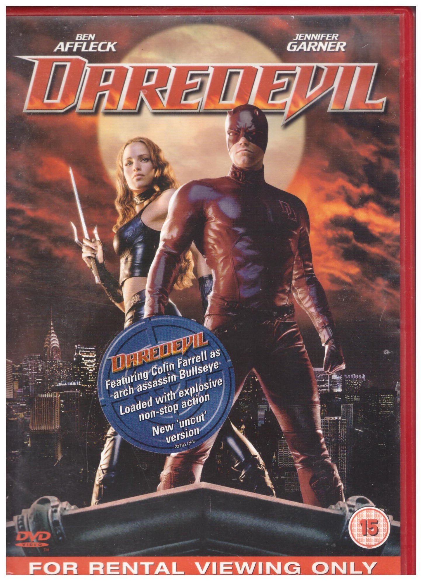 Daredevil DVD from 20th Century Fox Home Entertainment (FR-SGB 23789RDVD)