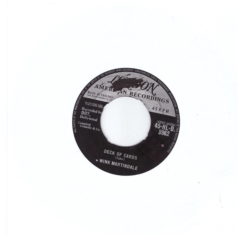 Wink Martindale Deck Of Cards 7 Inch vinyl record