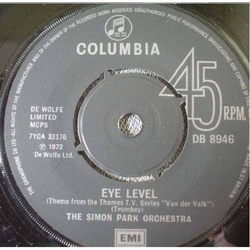 7" 45RPM Eye Level/Distant Hills by The Simon Park Orchestra from Columbia (DB 8946)