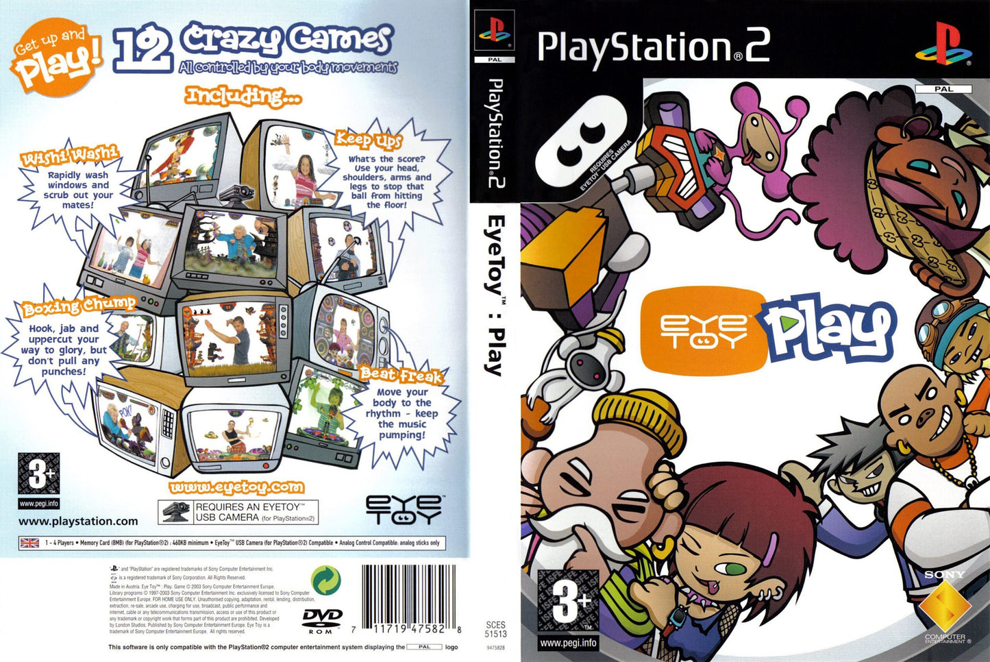 EyeToy: Play game for Sony PlayStation 2 (PS2) by Sony.