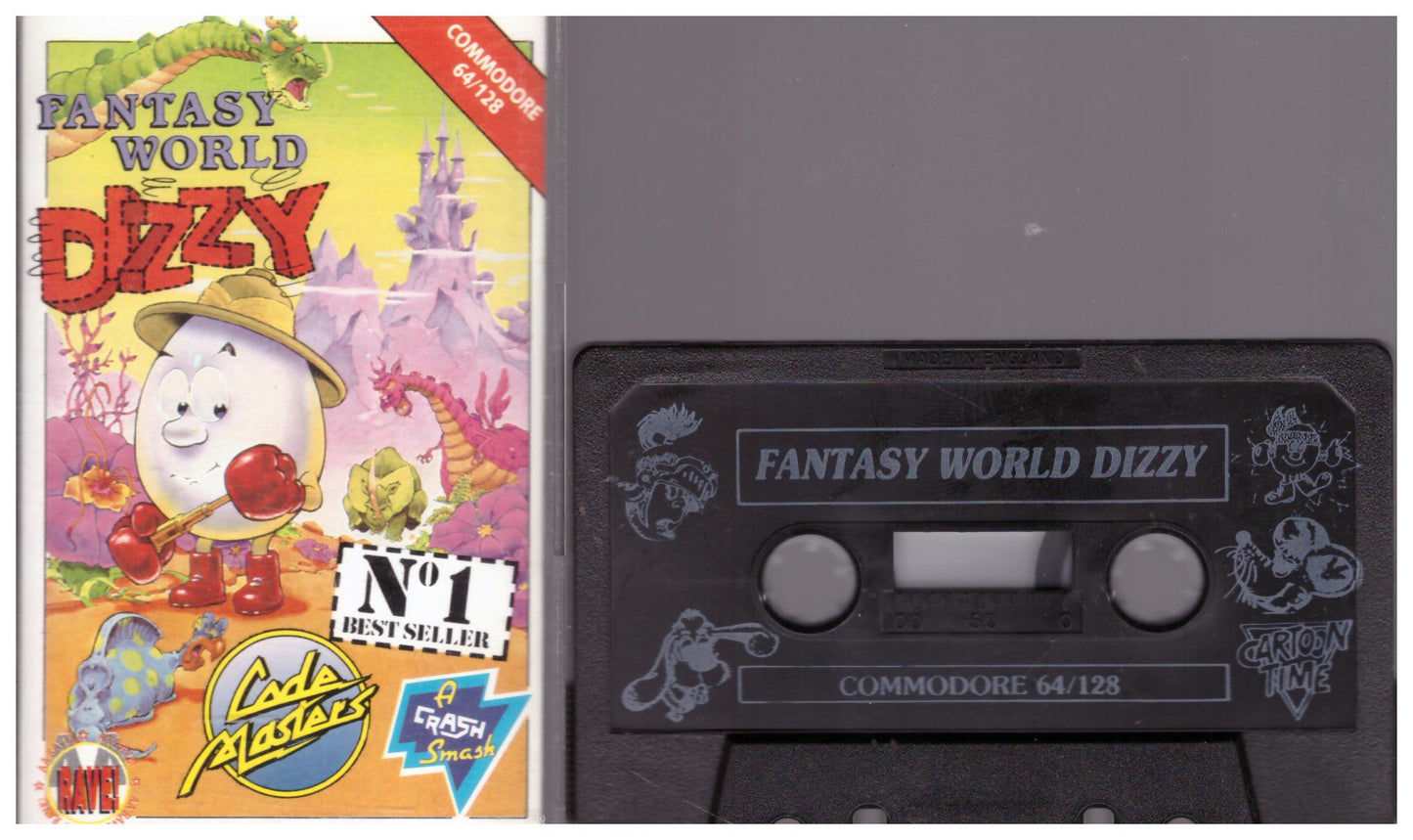 Fantasy World Dizzy for Commodore 64 from CodeMasters (1270)