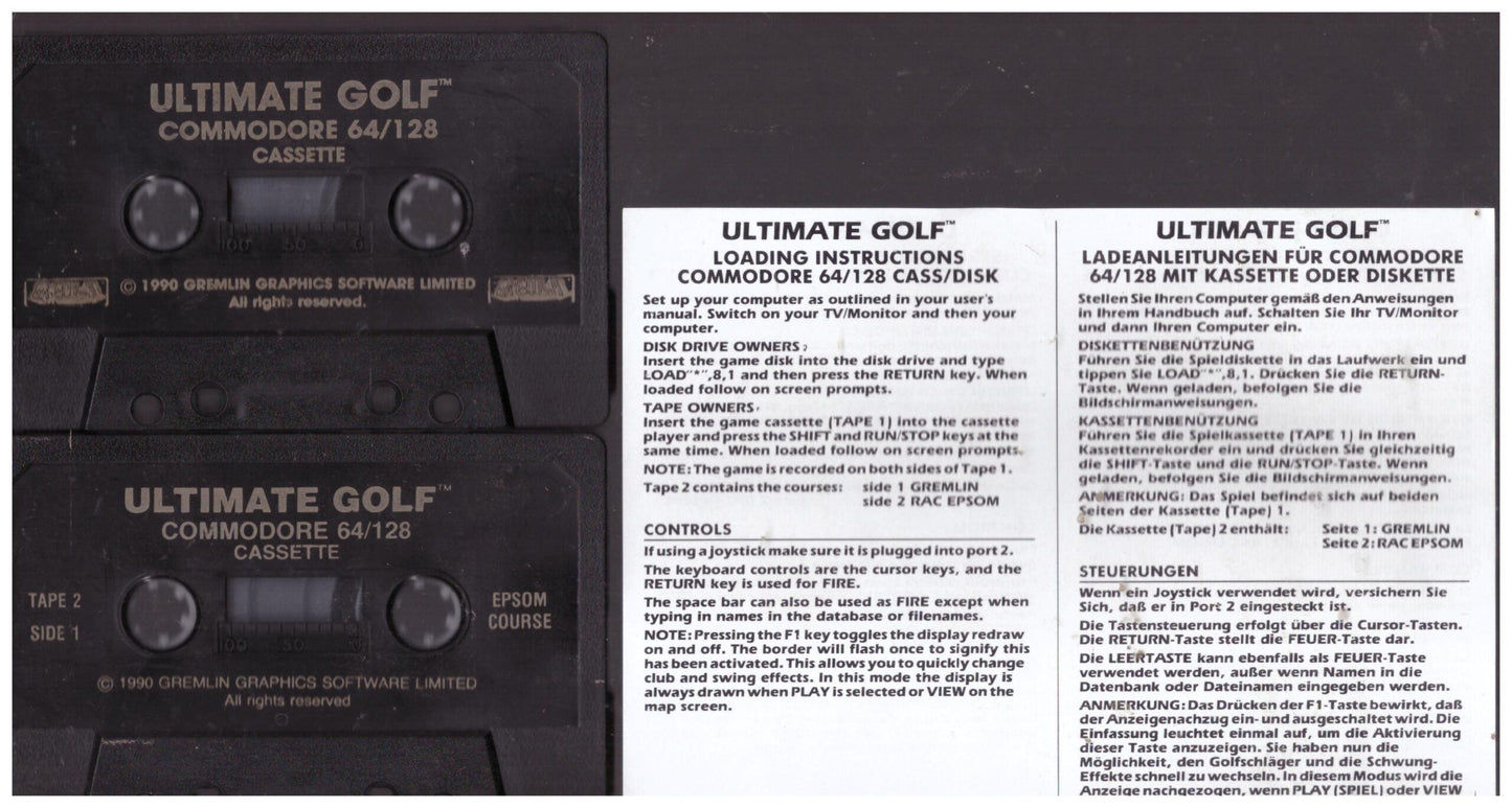 Greg Norman's Ultimate Golf for Commodore 64 from Gremlin Graphics