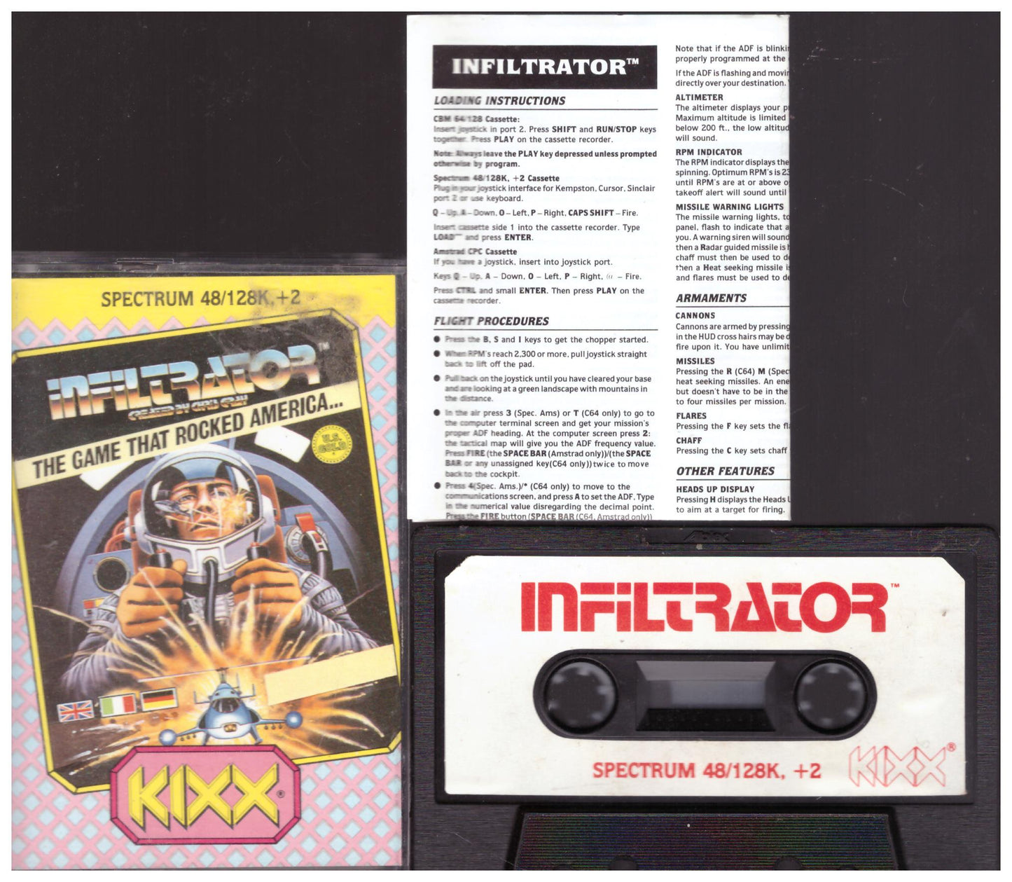 Infiltrator for ZX Spectrum from Kixx