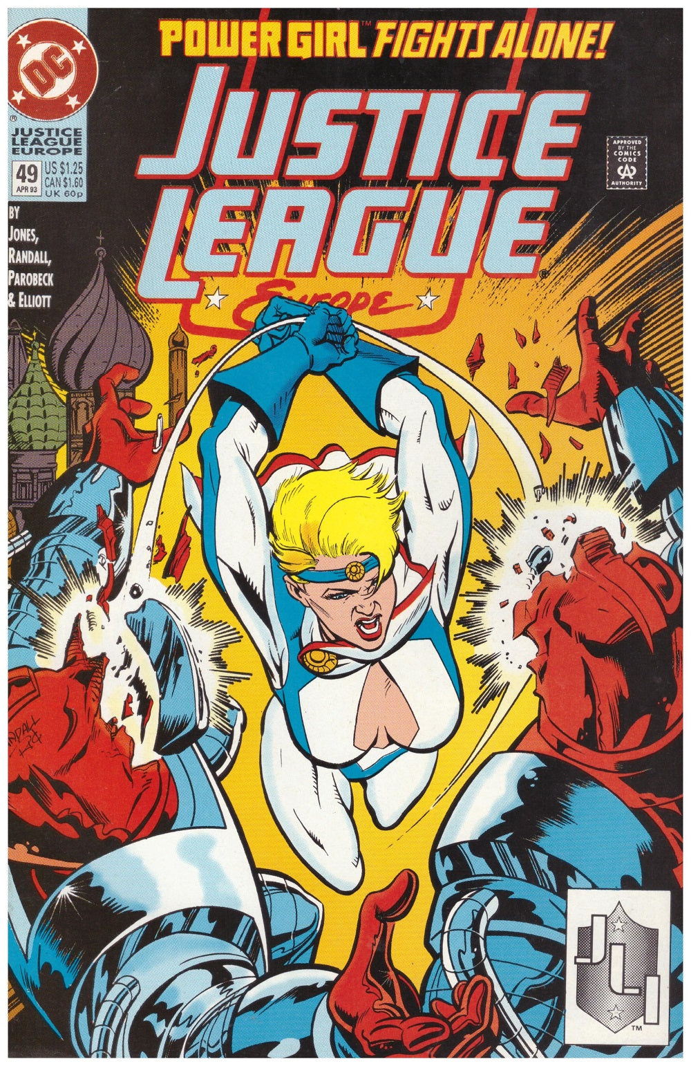 Justice League Europe comic book issue 49 April 1993 DC Comics vintage superhero collectible
