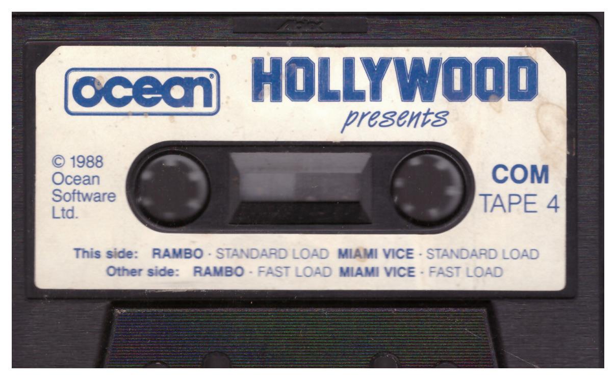 Rambo/Miami Vice Tape Only for Commodore 64 from Ocean