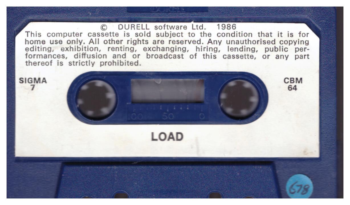 Sigma 7/Thanatos Tape Only for Commodore 64 from Durell