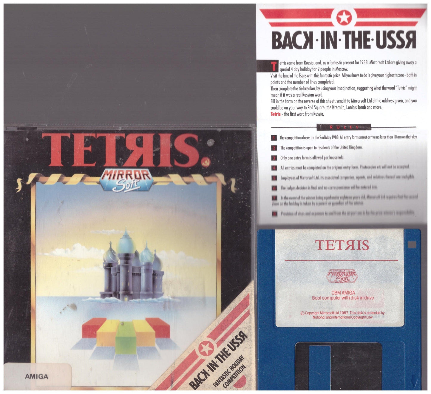 Tetris for Commodore Amiga game from Mirrorsoft