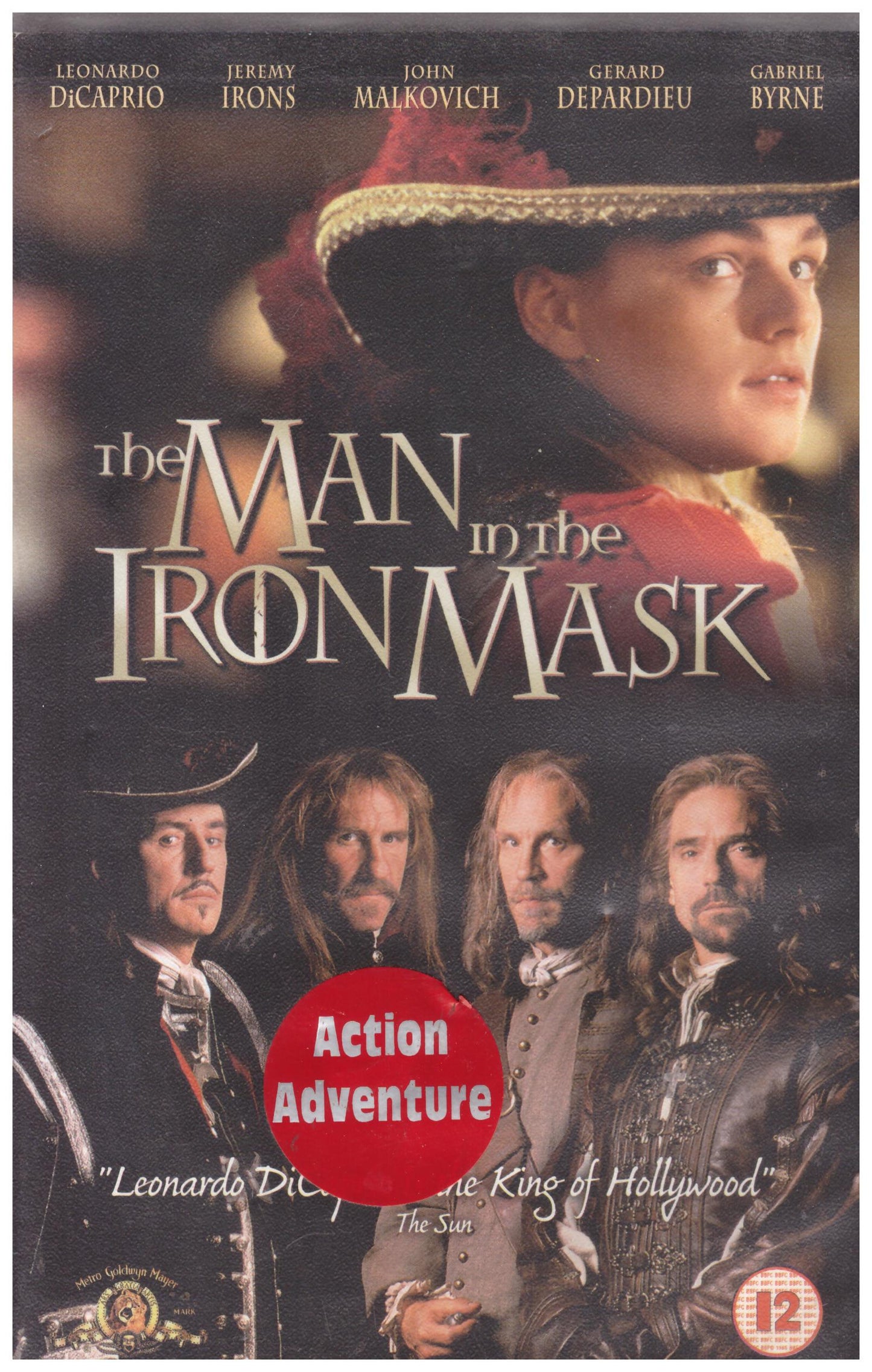 Original The Man In The Iron Mask VHS Tape MGM V057047 Leonardo DiCaprio Three Musketeers Film