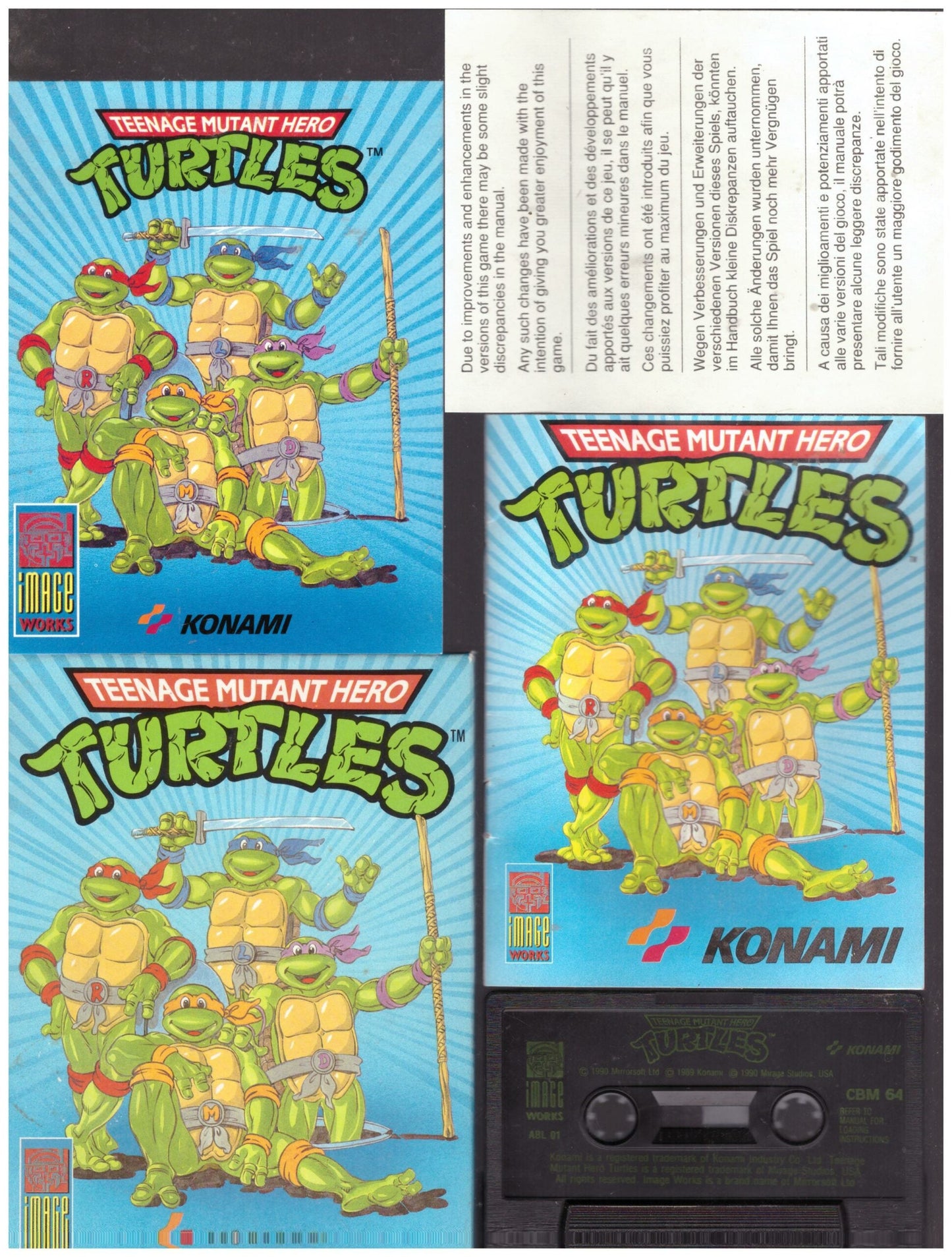 Teenage Mutant Hero Turtles for Commodore 64 from Konami/Image Works