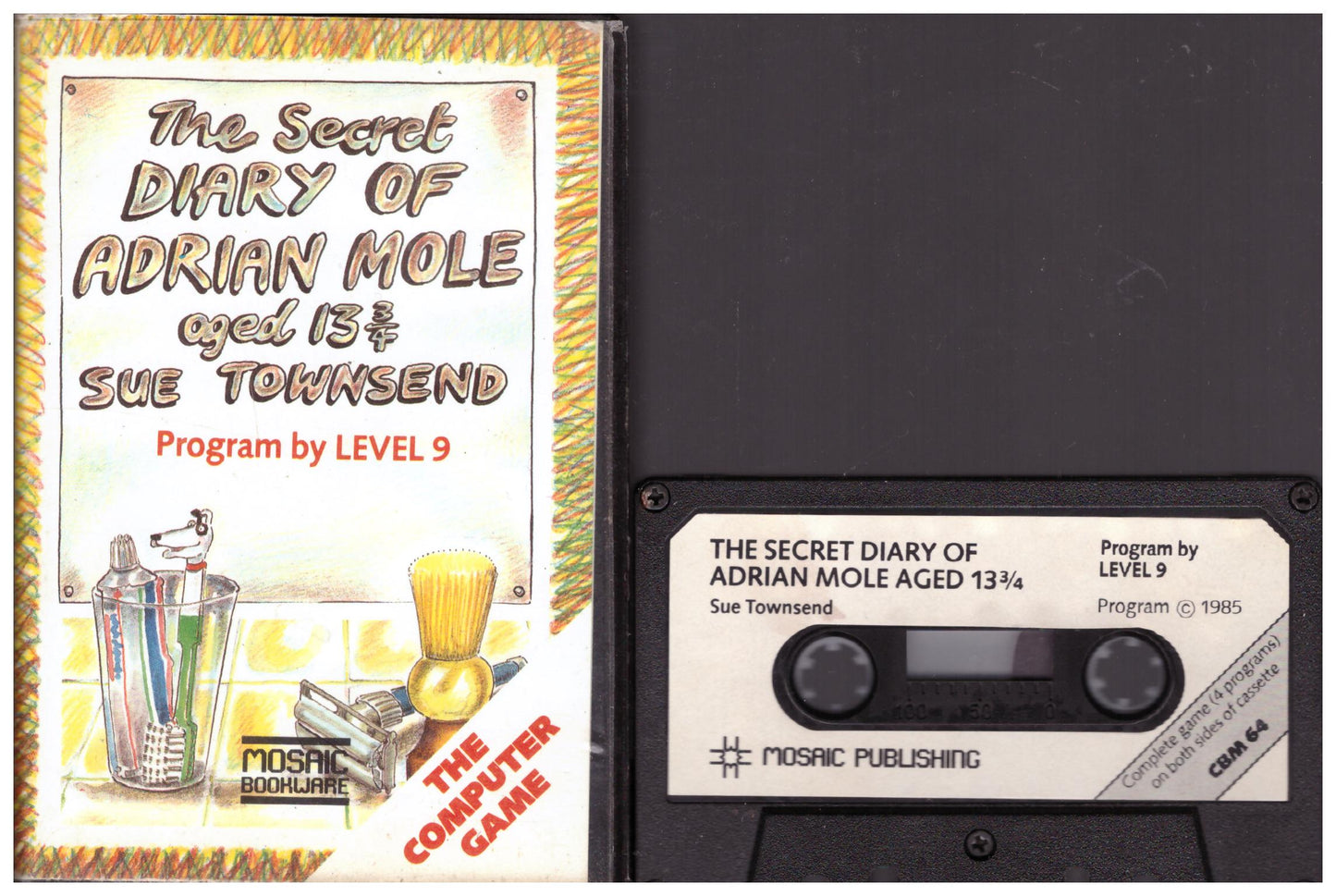 The Secret Of Diary Of Adrian Mole Aged 13 3/4 for Commodore 64 from Mosaic Bookware