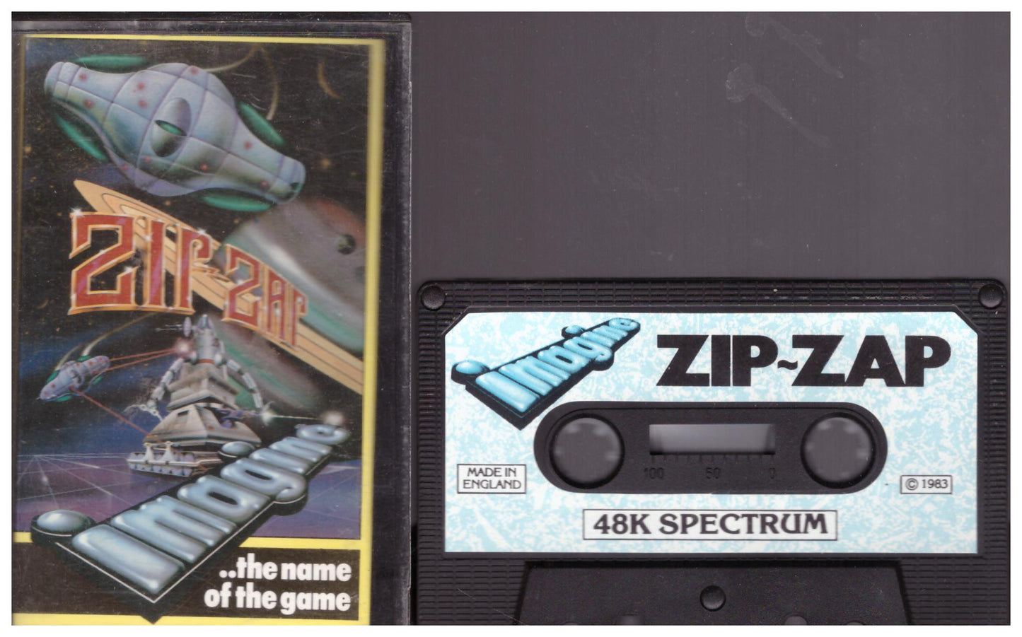Zip-Zap ZX Spectrum game cassette Imagine Software original complete package retro gaming