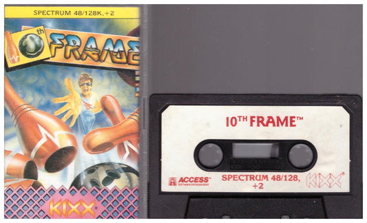 10th Frame ZX Spectrum game, retro ZX Spectrum bowling game, Kixx ZX Spectrum classic, 1980s ZX Spectrum computer game