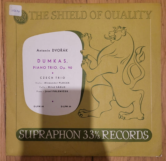Dvorak: Dumkas Piano Trio, Op. 90 by Czech Trio from Supraphon (DLPM 64)