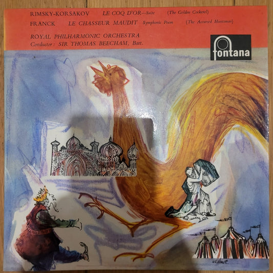 Vintage Rimsky-Korsakov Le Coq D'or and Franck Le Chasseur Maudit Classical Vinyl Album on Fontana Records KFR 4000