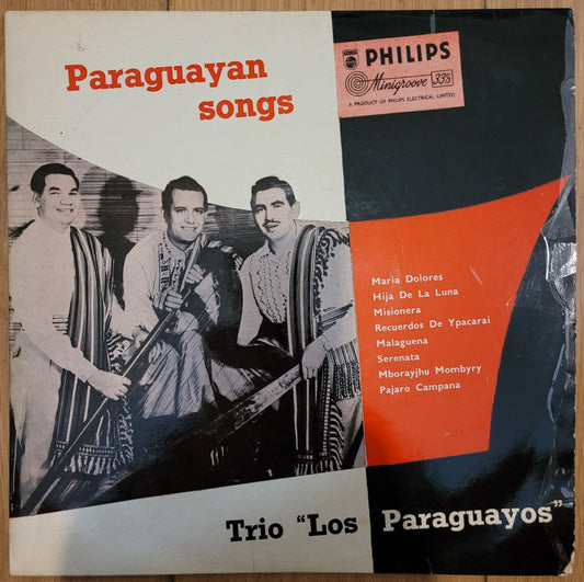 Trio "Los Paraguayos" Paraguayan Songs vinyl, Paraguayan folk music record, vintage Latin music vinyl, Philips BBR 8074 record
