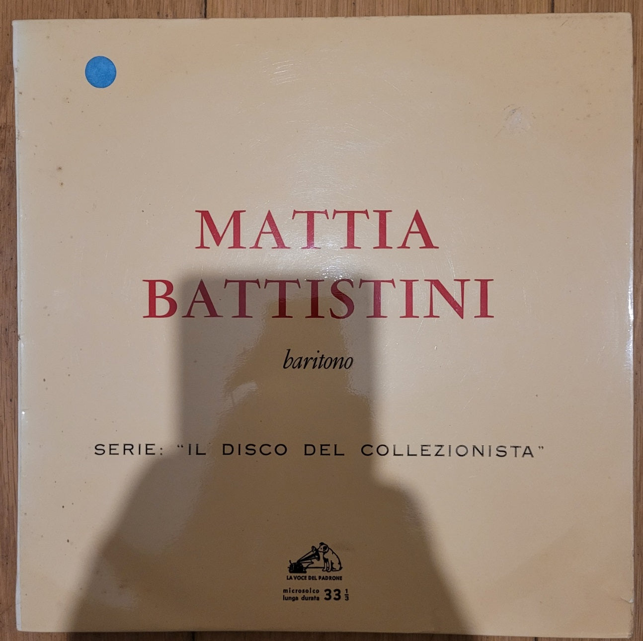 Rare Mattia Battistini Baritono La Voce Del Padrone QKLP 502 Vinyl Record Historical Opera Recordings