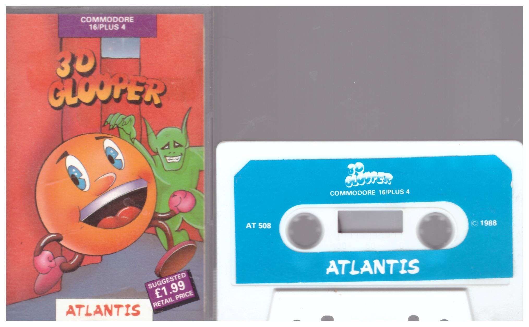 3D Glooper for Commodore 16/Plus 4 from Atlantis (AT 508) – Retro Games ...