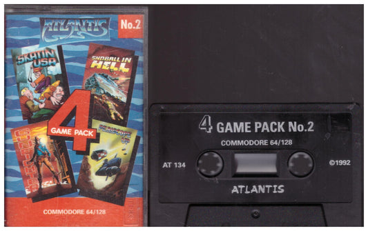 4 Game Pack No.2 for Commodore 64 from Atlantis (AT 134)