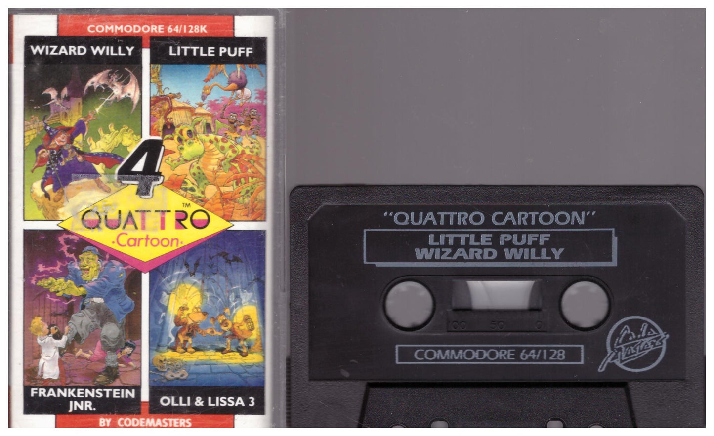 4 Quattro Cartoon for Commodore 64 from Codemasters (1457)