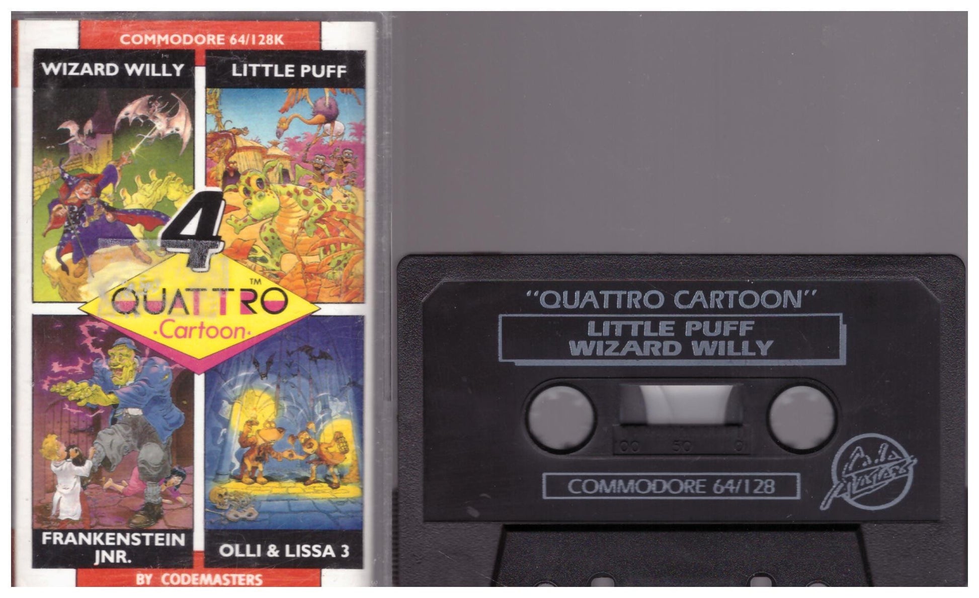 4 Quattro Cartoon for Commodore 64 from Codemasters (1457)