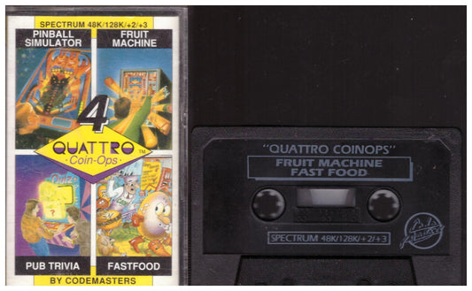 Original 4 Quattro Coin-Ops ZX Spectrum Cassette by Codemasters Code Arcade Compilation