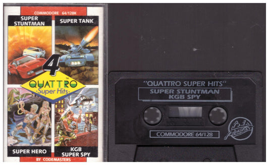 4 Quattro Super Hits for Commodore 64 from Codemasters (1347)