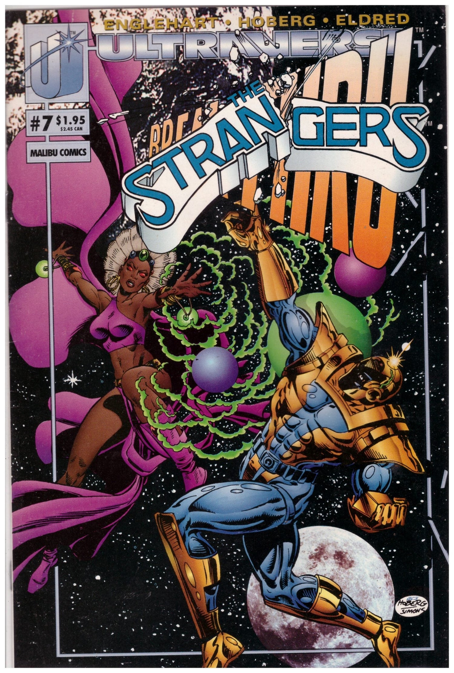 Ultraverse The Strangers #7 comic book, Malibu Comics superhero team, 1993 collectible comic, 90s Ultraverse superheroes, rare comic issue