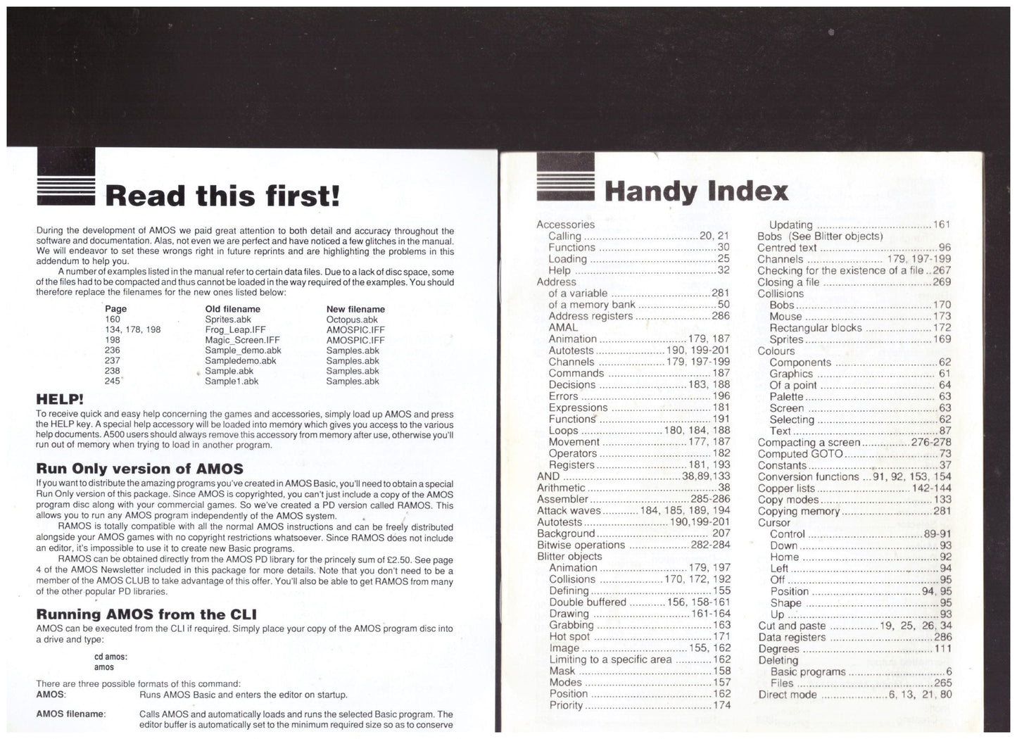 Amos The Creator for Commodore Amiga from Mandarin Software