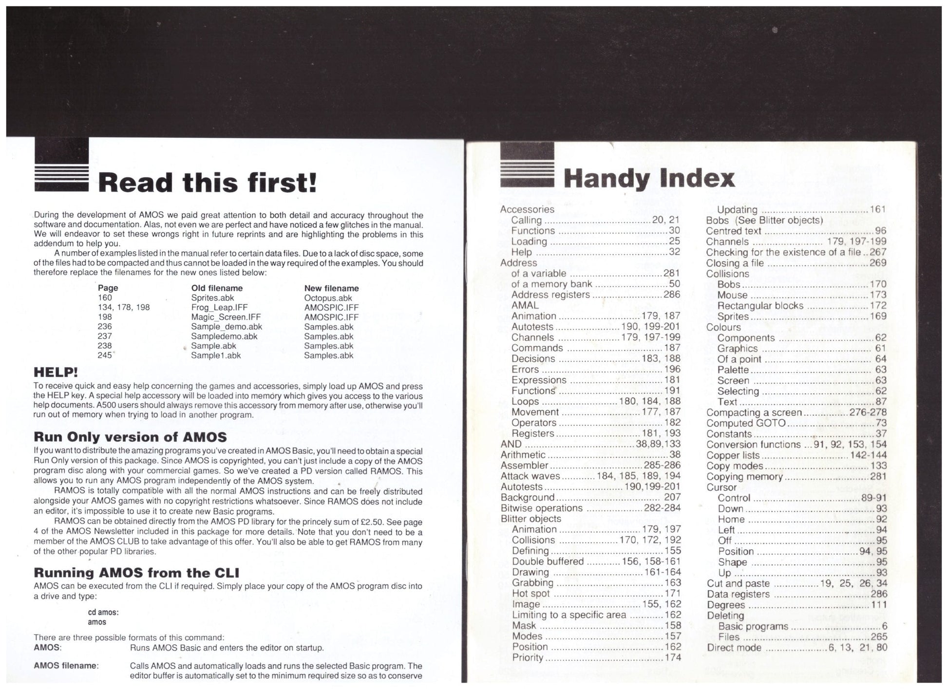 Amos The Creator for Commodore Amiga from Mandarin Software