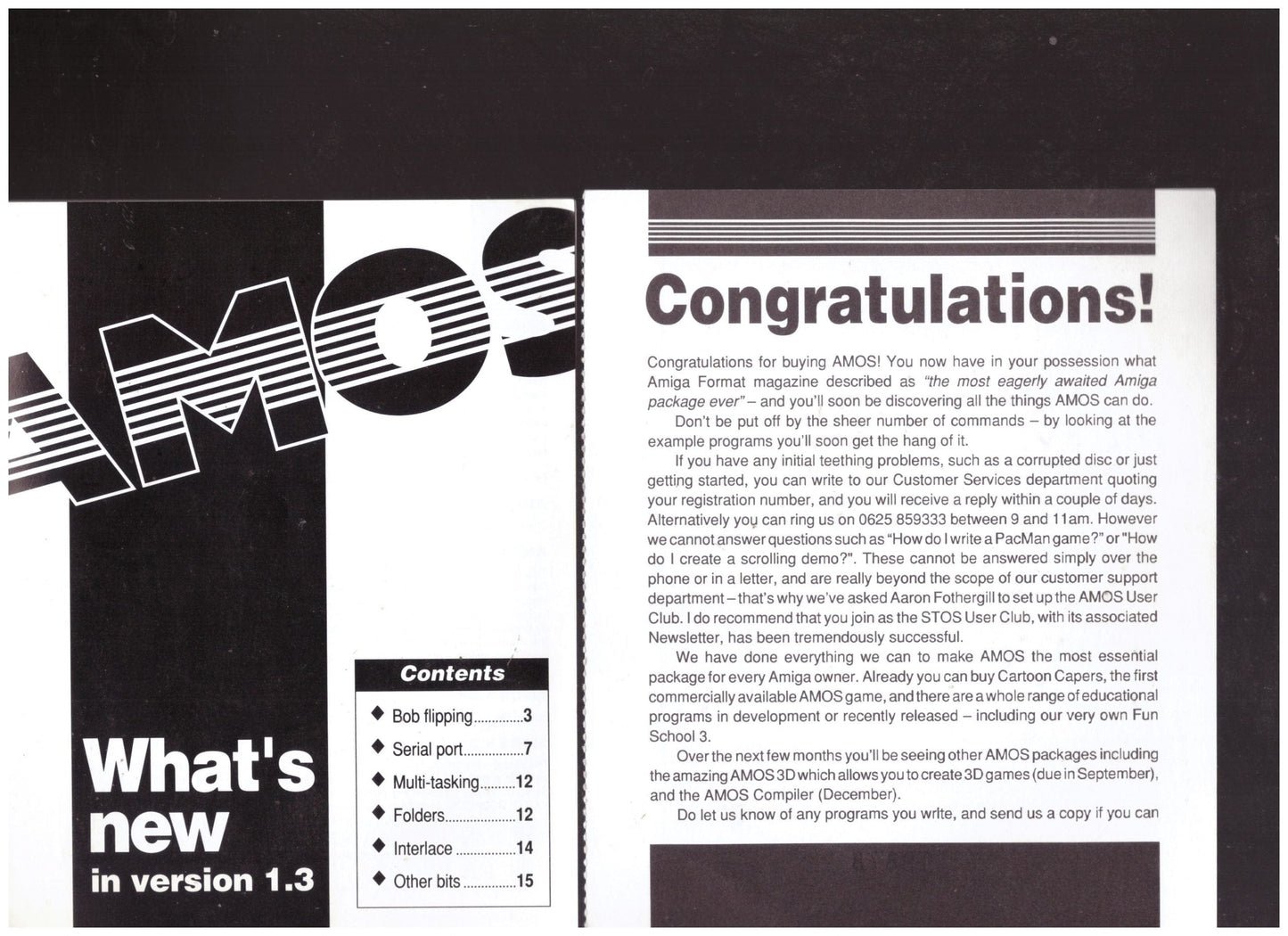 Amos The Creator for Commodore Amiga from Mandarin Software