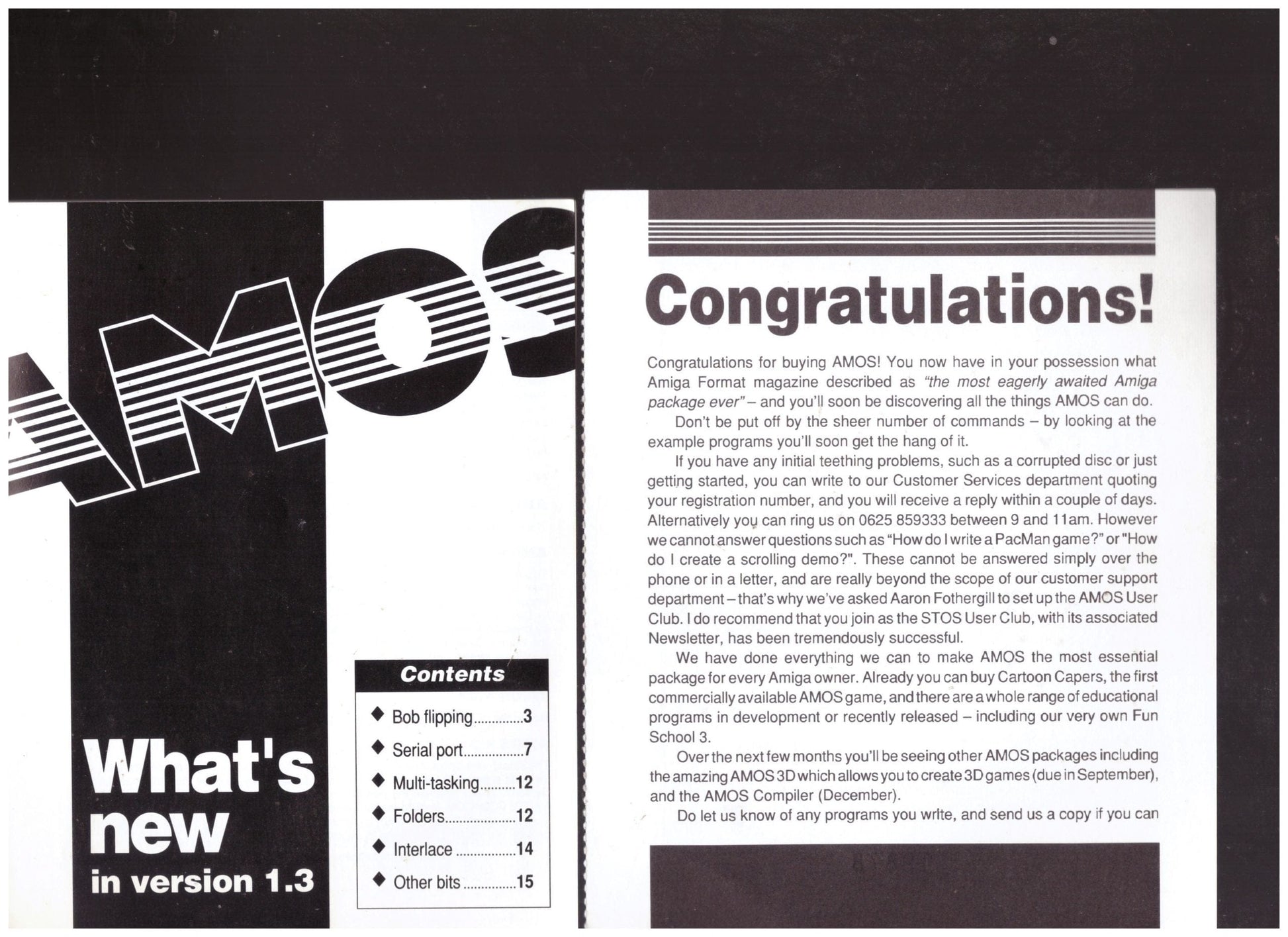 Amos The Creator for Commodore Amiga from Mandarin Software