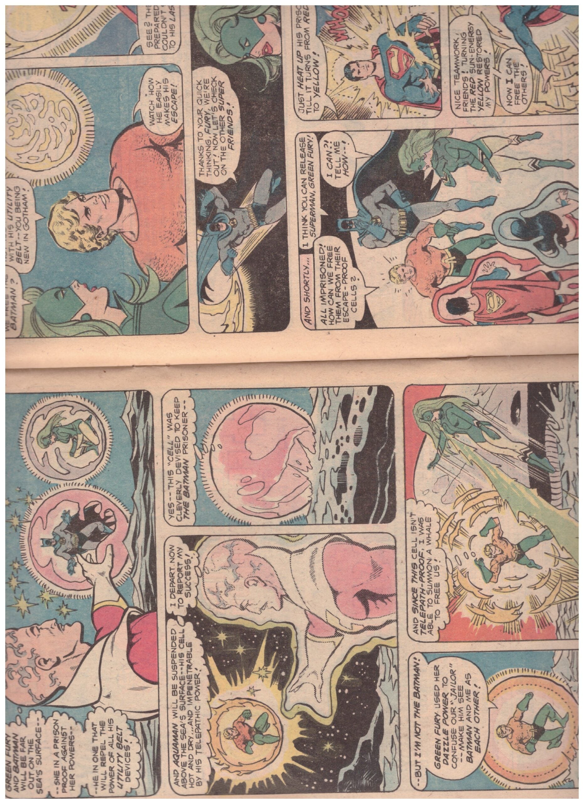 The Super Friends Vol 6 No 43 comic, 1981 DC Comics Super Friends, Superman and Batman Super Friends issue, Wonder Woman Aquaman superhero comics