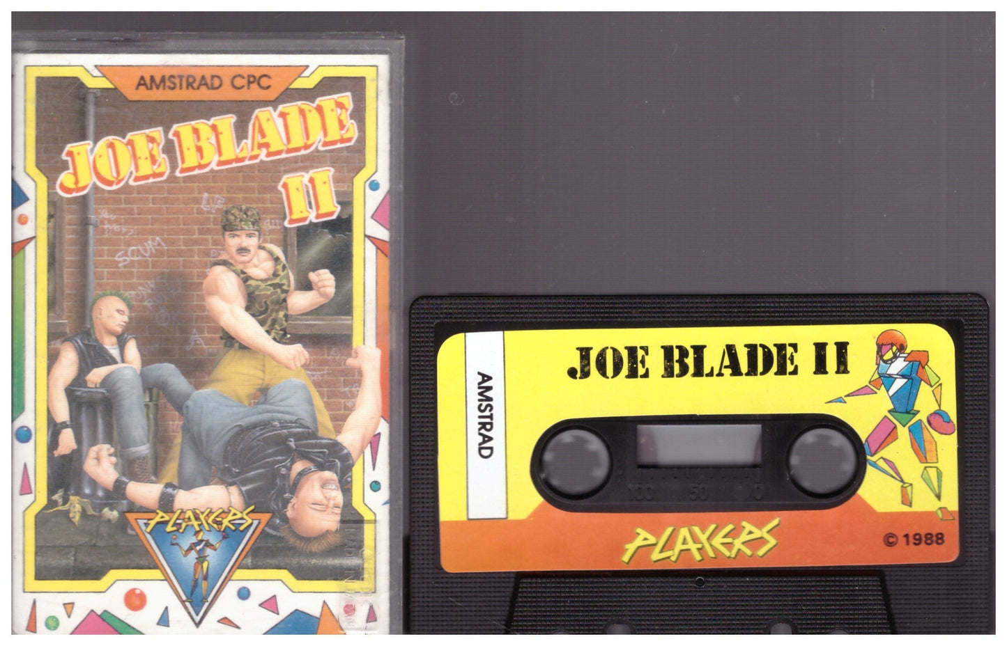 Joe Blade II Amstrad CPC game cassette from Players 1988 action adventure