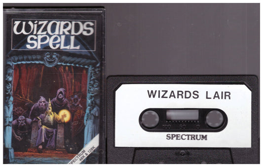 Wizards Spell ZX Spectrum, retro fantasy ZX Spectrum game, vintage 8-bit wizard game