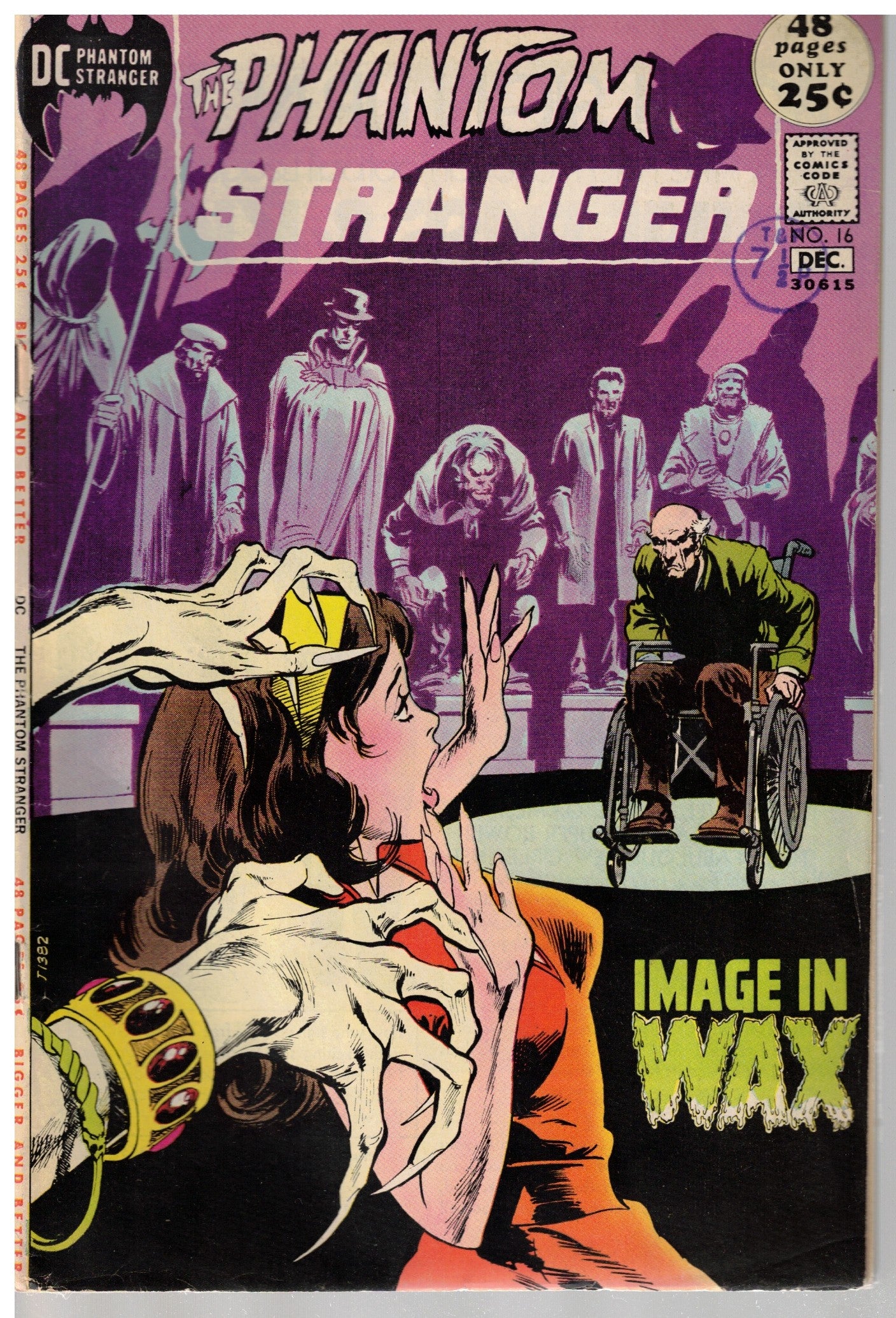 The Phantom Stranger #16 (December 1971) DC Comics – Image in Wax – Good/Very Good 3.0 – Bronze Age Horror
