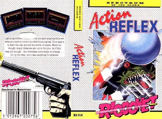 Action Reflex retro video game for ZX Spectrum by Ricochet/Mastertronic