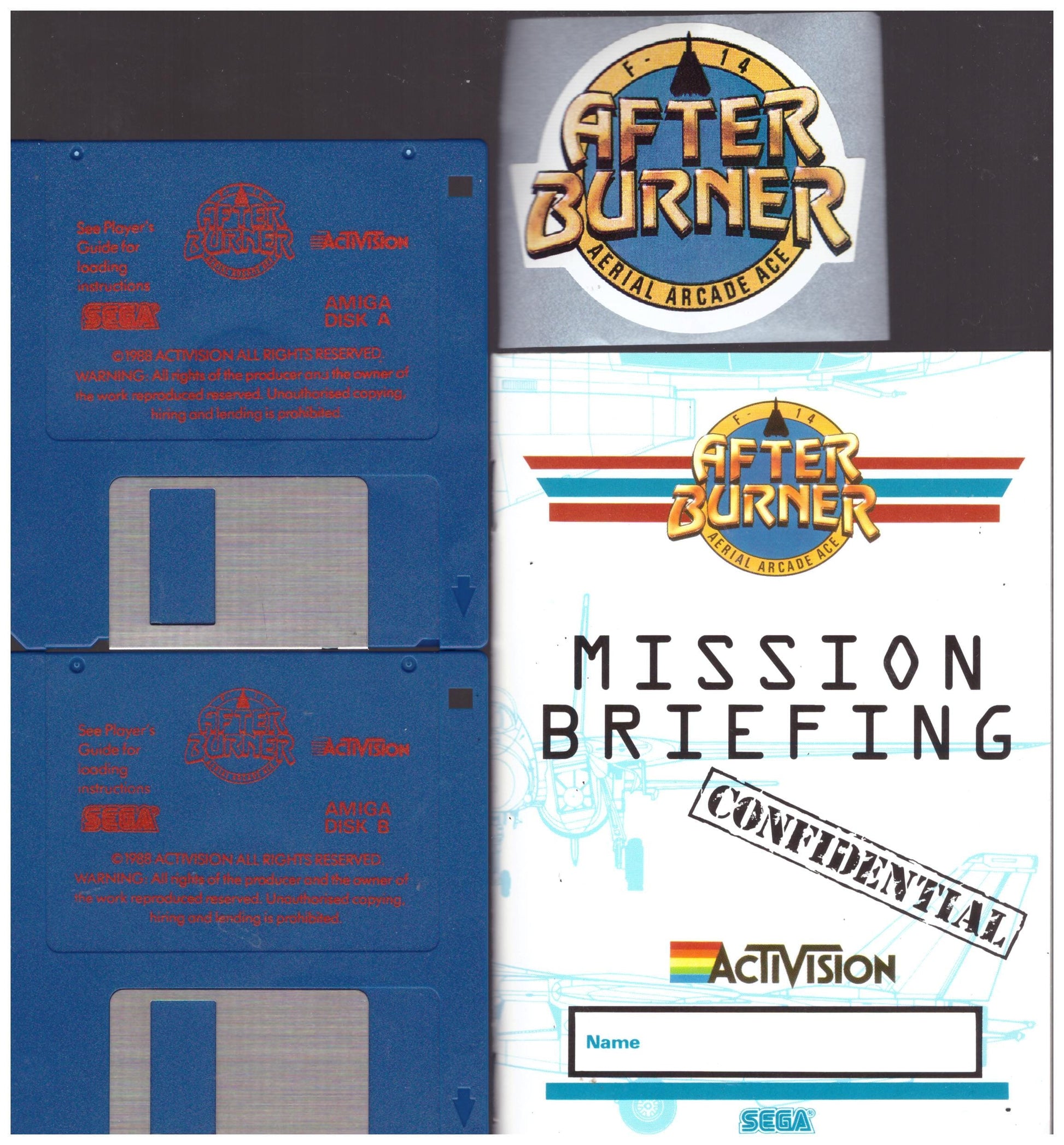 Afterburner for Commodore Amiga from Activision