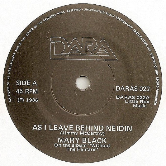 Mary Black As I Leave Behind Neidín 7-inch vinyl