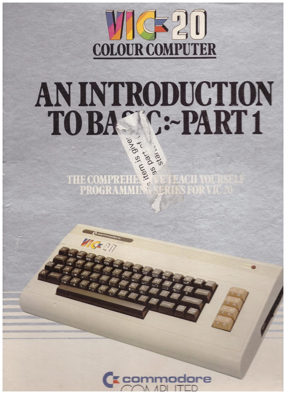 Commodore C20 An Introduction To Basic: Part 1 for Commodore Vic 20 from Commodore ...
