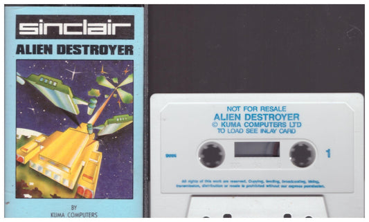 Alien Destroyer for ZX Spectrum by Kuma Computers/Sinclair