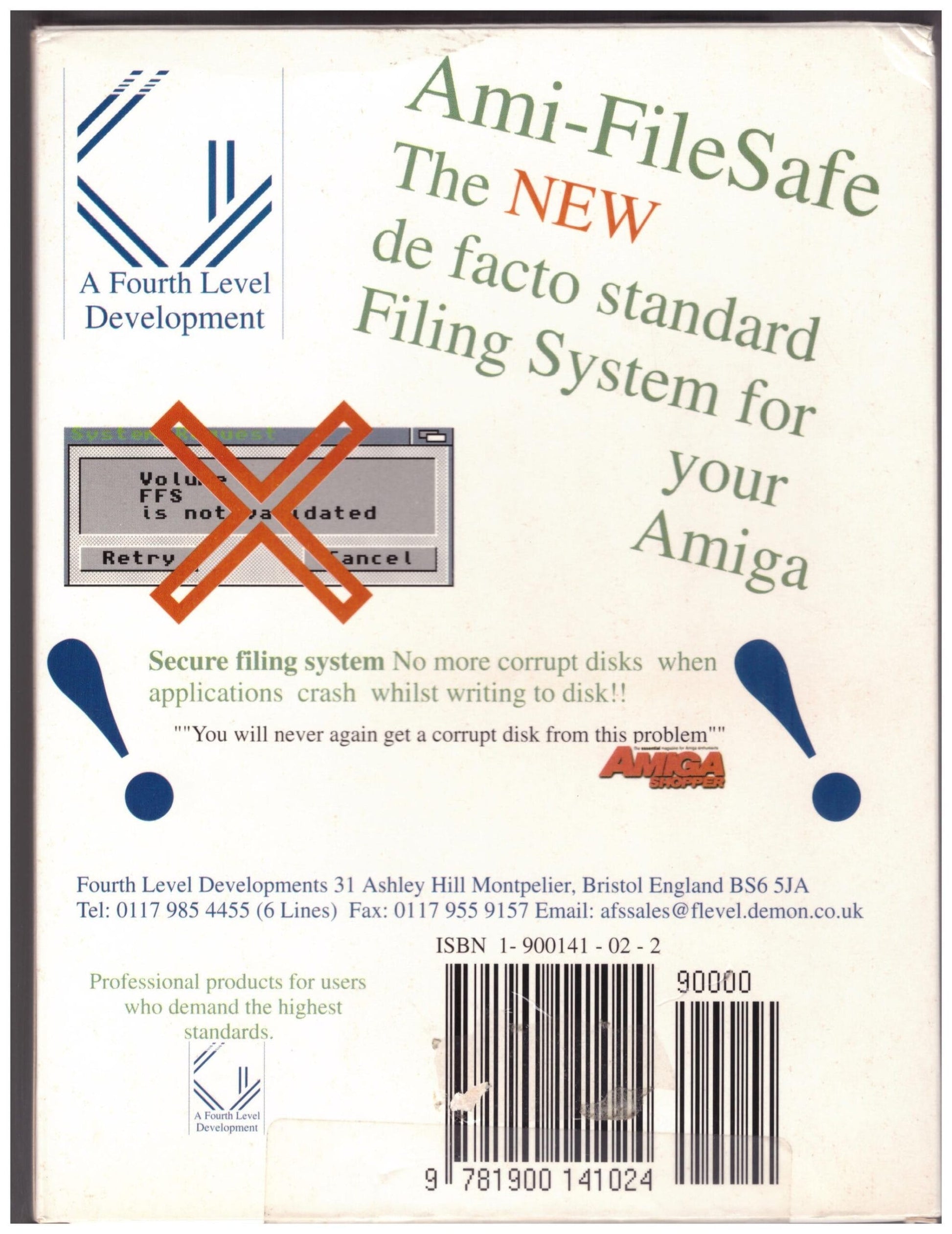 Ami-FileSafe Pro V2.2 for Commodore Amiga from Fourth Level Development