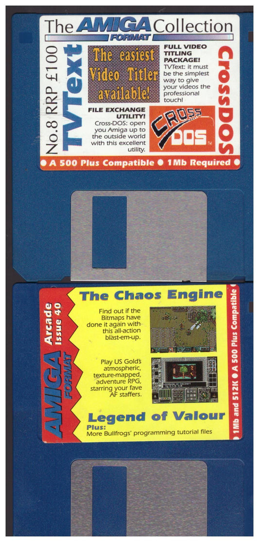 Amiga Format Issue 40 November 1992 Coverdisks for Commodore Amiga