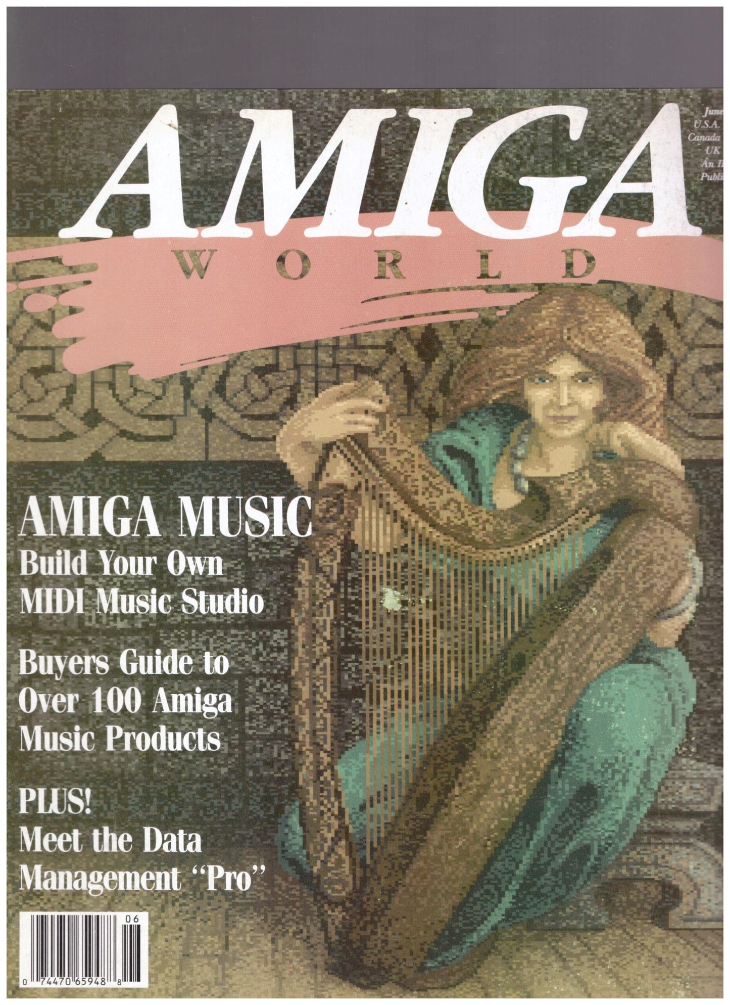 Amiga World magazine Vol 4 No 6 June 1988 vintage computer publication